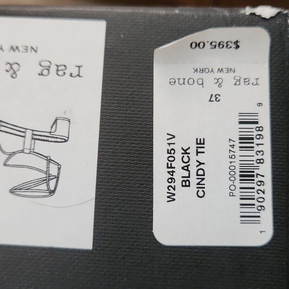 Rag & Bone Cindy Tie Open Toe Wrap Sandals Black Leather EU 37 US 7 3036 - Picture 11 of 11